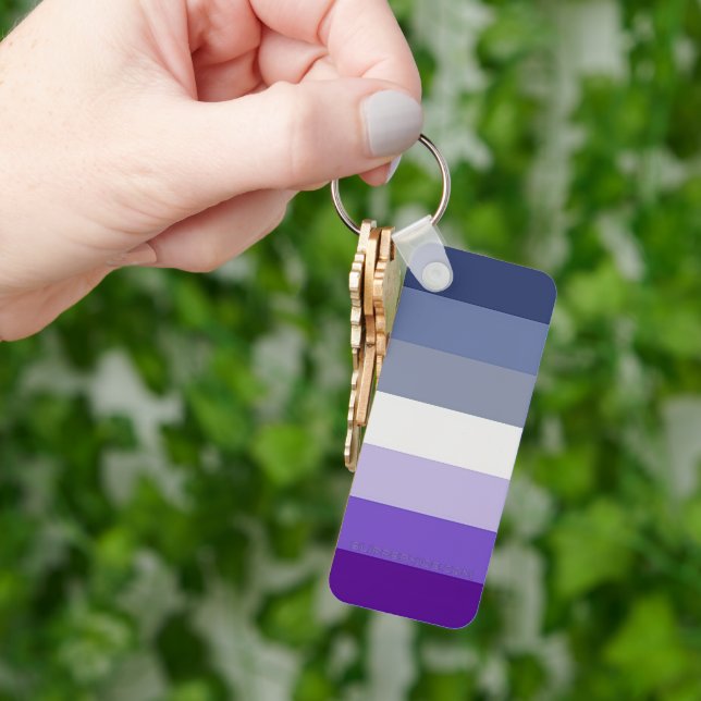 SlipperyJoe's Butch Lesbian Pride Flag represent b Keychain (Hand)