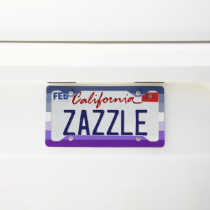 SlipperyJoe's Butch Lesbian Pride Flag represent b License Plate Frame