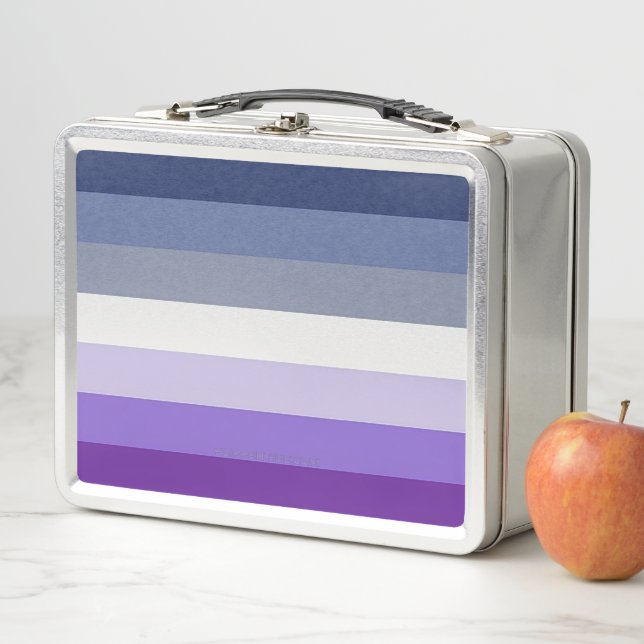 SlipperyJoe's Butch Lesbian Pride Flag represent b Metal Lunch Box (In Situ)