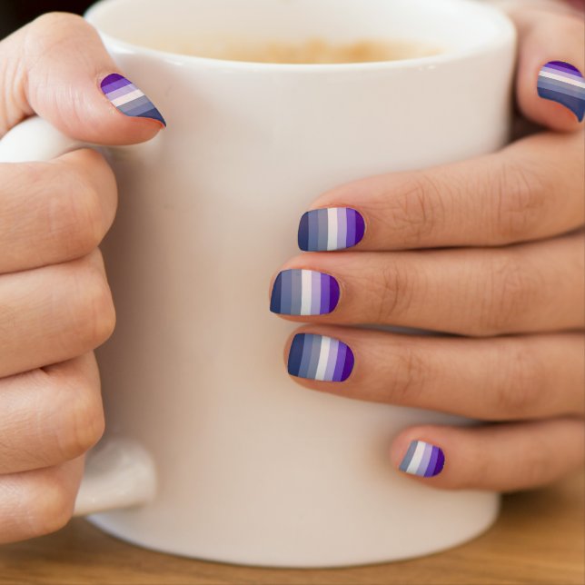 SlipperyJoe's Butch Lesbian Pride Flag represent b Minx Nail Art (Insitu - Mug)