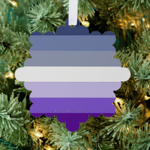 SlipperyJoe's Butch Lesbian Pride Flag represent b Ornament Card