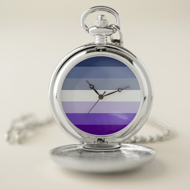 SlipperyJoe's Butch Lesbian Pride Flag represent b Pocket Watch (Inside)