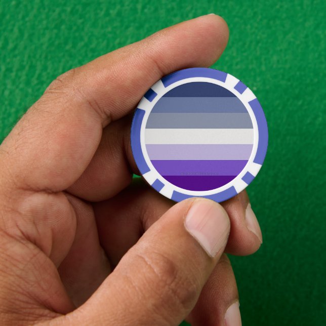 SlipperyJoe's Butch Lesbian Pride Flag represent b Poker Chips (Hand)