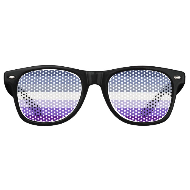 SlipperyJoe's Butch Lesbian Pride Flag represent b Retro Sunglasses (Front)
