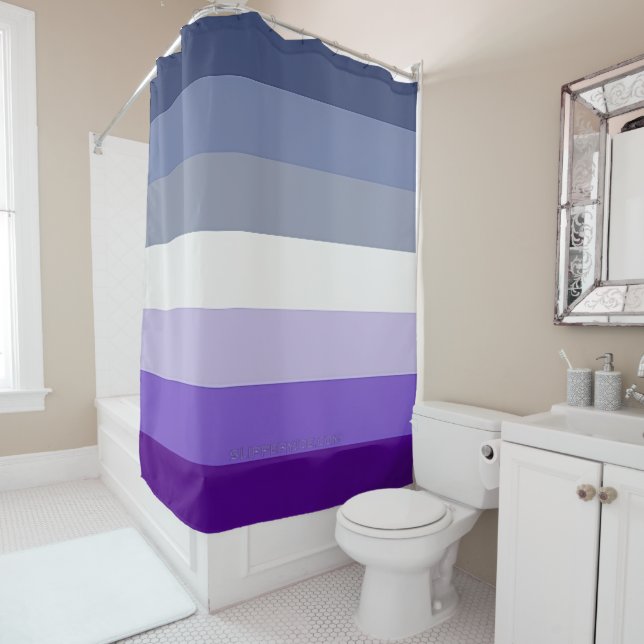 SlipperyJoe's Butch Lesbian Pride Flag represent b Shower Curtain (In Situ)