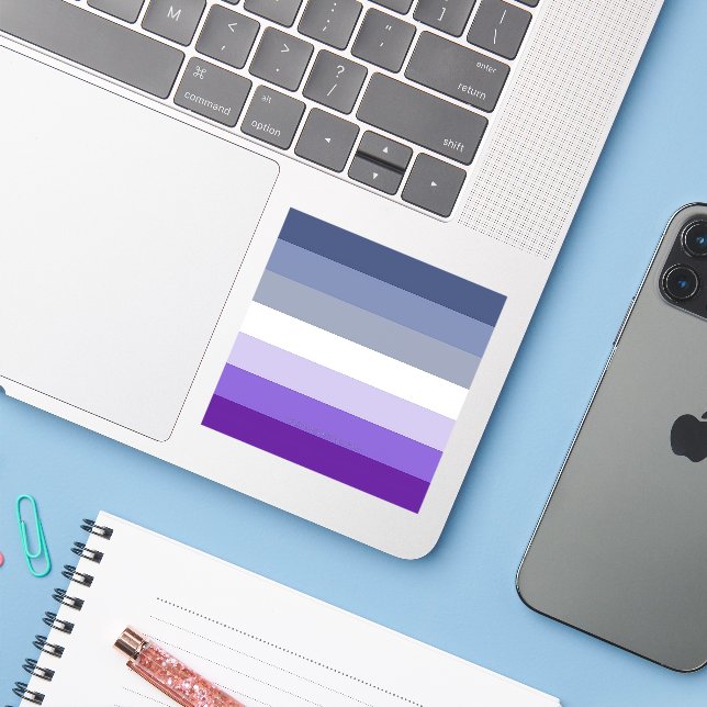 SlipperyJoe's Butch Lesbian Pride Flag represent b Sticker (Laptop w/ iPhone)