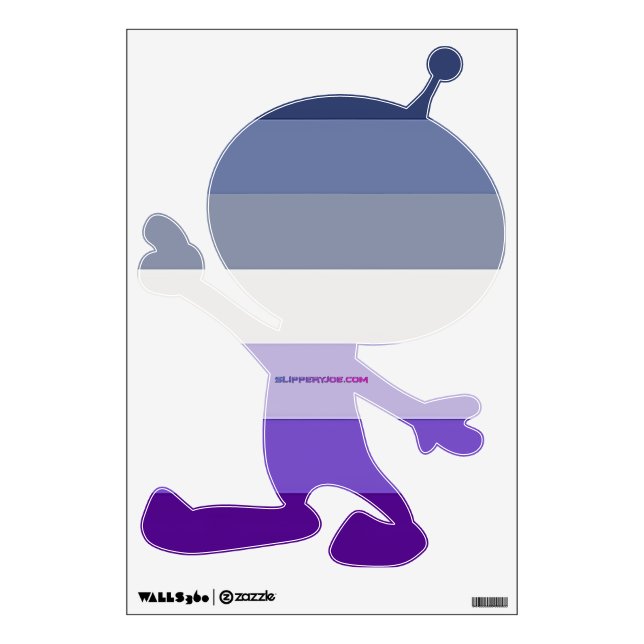 SlipperyJoe's Butch Lesbian Pride Flag represent b Wall Decal (Front)