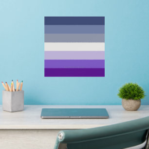 SlipperyJoe's Butch Lesbian Pride Flag represent b Wall Decal