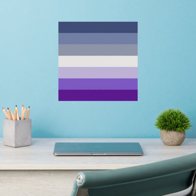 SlipperyJoe's Butch Lesbian Pride Flag represent b Wall Decal (Home Office 2)