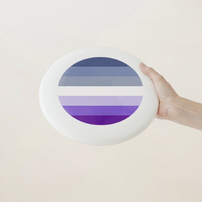 SlipperyJoe's Butch Lesbian Pride Flag represent b Wham-O Frisbee (In Hand)