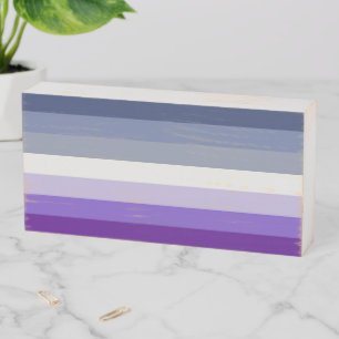 SlipperyJoe's Butch Lesbian Pride Flag represent b Wooden Box Sign