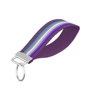 SlipperyJoe's Butch Lesbian Pride Flag represent b Wrist Keychain