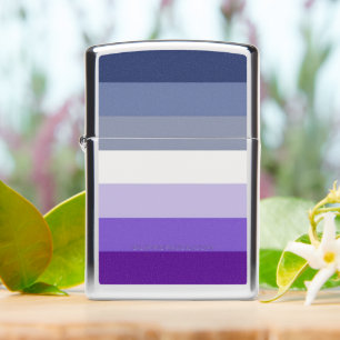 SlipperyJoe's Butch Lesbian Pride Flag represent b Zippo Lighter