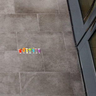 SlipperyJoe's Cheers alcohol cocktail pride neon c Floor Decals