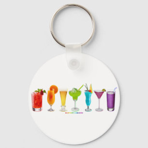 SlipperyJoe's Cheers alcohol cocktail pride neon c Keychain
