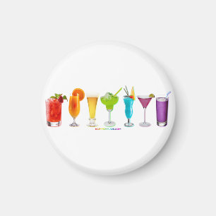 SlipperyJoe's Cheers alcohol cocktail pride neon c Magnet