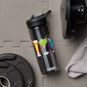 SlipperyJoe's Cheers alcohol cocktail pride neon c Water Bottle