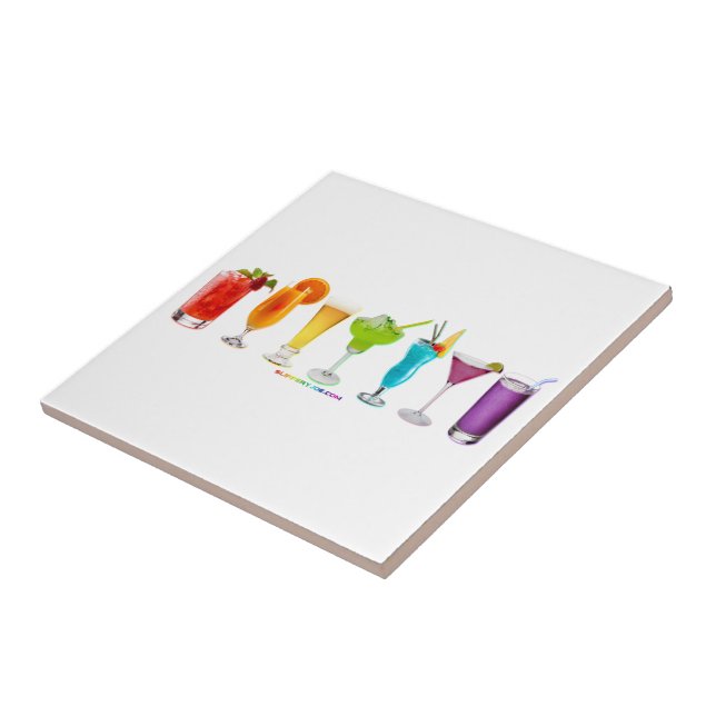 SlipperyJoe's cheers alcohol cocktails LGBTQIA gay Ceramic Tile (Side)