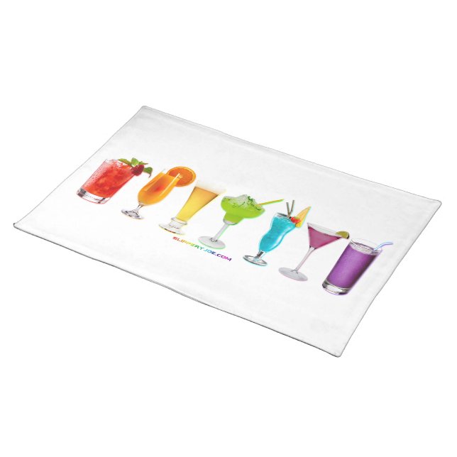 SlipperyJoe's cheers alcohol cocktails LGBTQIA gay Cloth Placemat (On Table)