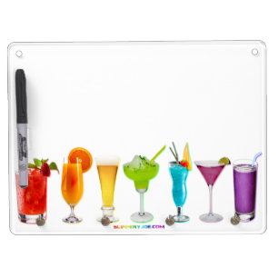 SlipperyJoe's cheers alcohol cocktails LGBTQIA gay Dry Erase Board With Keychain Holder