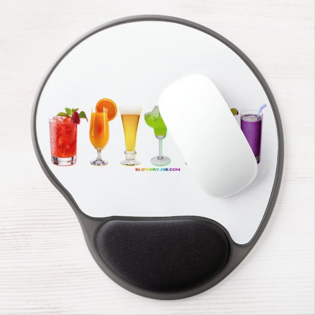 SlipperyJoe's cheers alcohol cocktails LGBTQIA gay Gel Mouse Pad (Left Side)