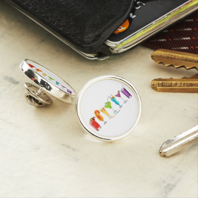 SlipperyJoe's cheers alcohol cocktails LGBTQIA gay Lapel Pin (In Situ)