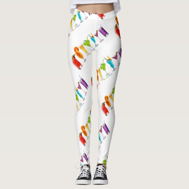 SlipperyJoe's cheers alcohol cocktails LGBTQIA gay Leggings (Front)