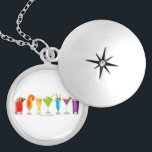 SlipperyJoe's cheers alcohol cocktails LGBTQIA gay Locket Necklace<br><div class="desc">SlipperyJoe's cheers alcohol cocktails LGBTQIA gay pride rainbow gradient artistic vibrant neon alcoholic beverages red cocktail raspberries mint garnish orange-colored concoction with tangerine slice glass yellow beer green margarita fruity blue Hawaiian drink pink Cosmopolitan lime wheel tall stemware purple Lavender martini</div>