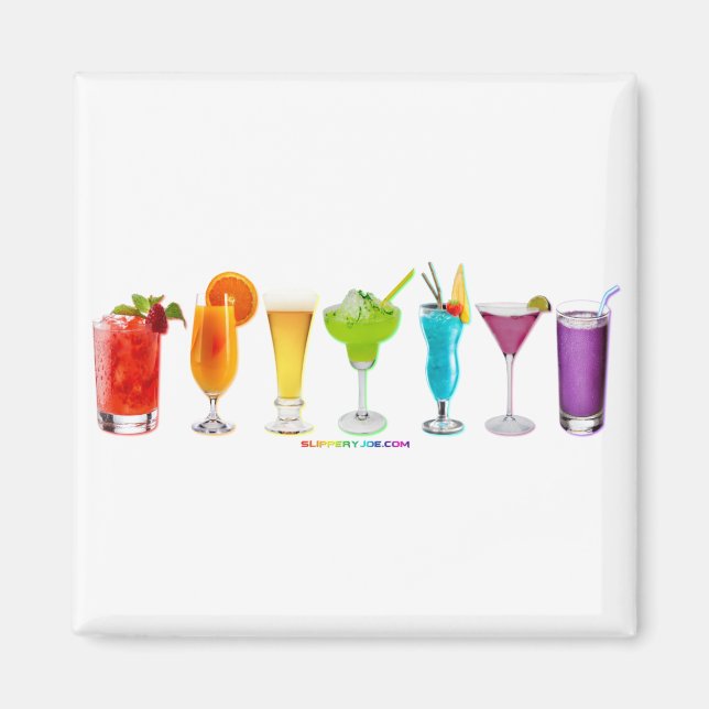 SlipperyJoe's cheers alcohol cocktails LGBTQIA gay Magnet (Front)
