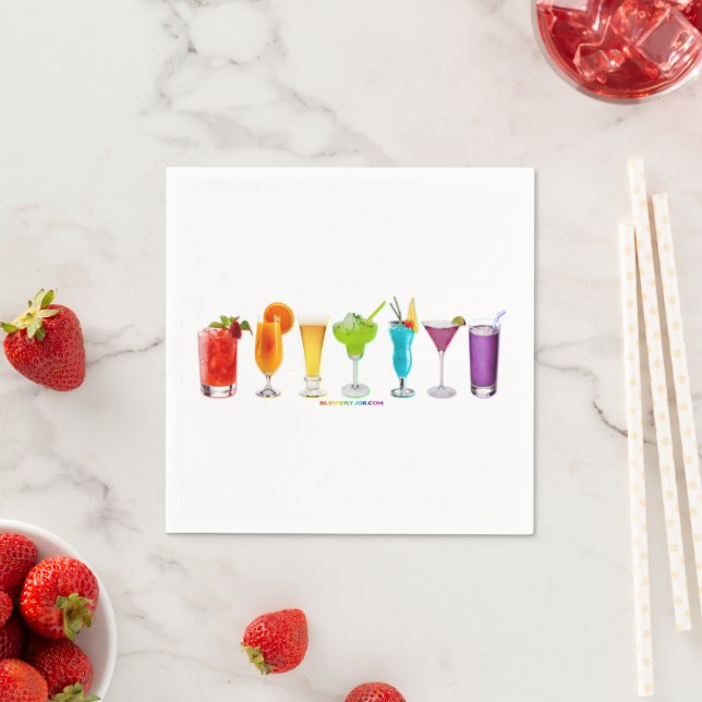 SlipperyJoe's cheers alcohol cocktails LGBTQIA gay Napkins (Insitu)