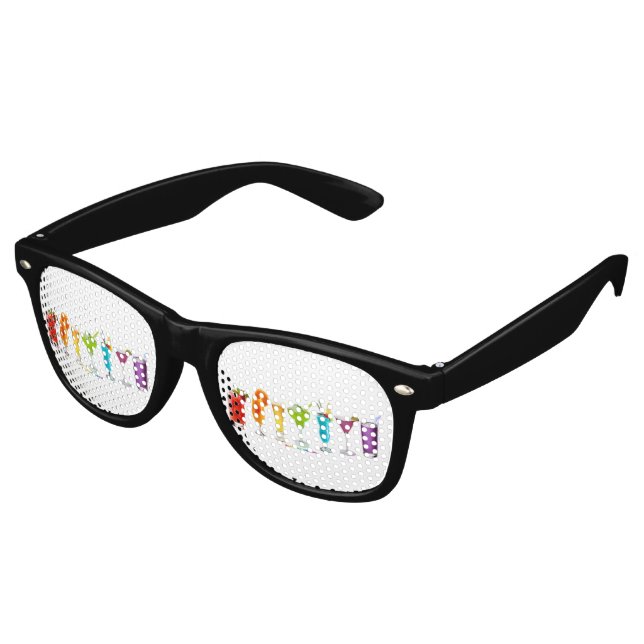 SlipperyJoe's cheers alcohol cocktails LGBTQIA gay Retro Sunglasses (Angled)