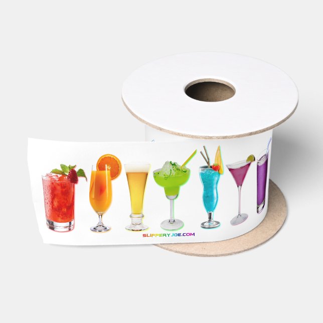 SlipperyJoe's cheers alcohol cocktails LGBTQIA gay Satin Ribbon (Spool)