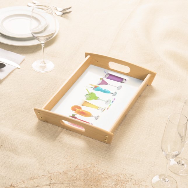 SlipperyJoe's cheers alcohol cocktails LGBTQIA gay Serving Tray (Front)