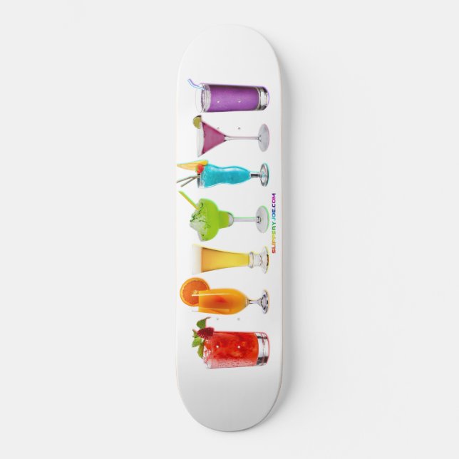 SlipperyJoe's cheers alcohol cocktails LGBTQIA gay Skateboard (Front)