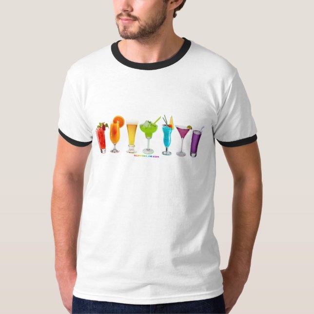 SlipperyJoe's cheers alcohol cocktails LGBTQIA gay T-Shirt (Front)