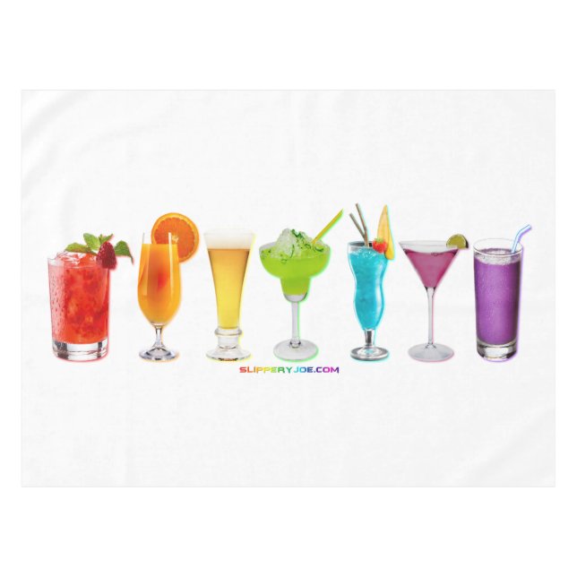 SlipperyJoe's cheers alcohol cocktails LGBTQIA gay Tablecloth (Front (Horizontal))