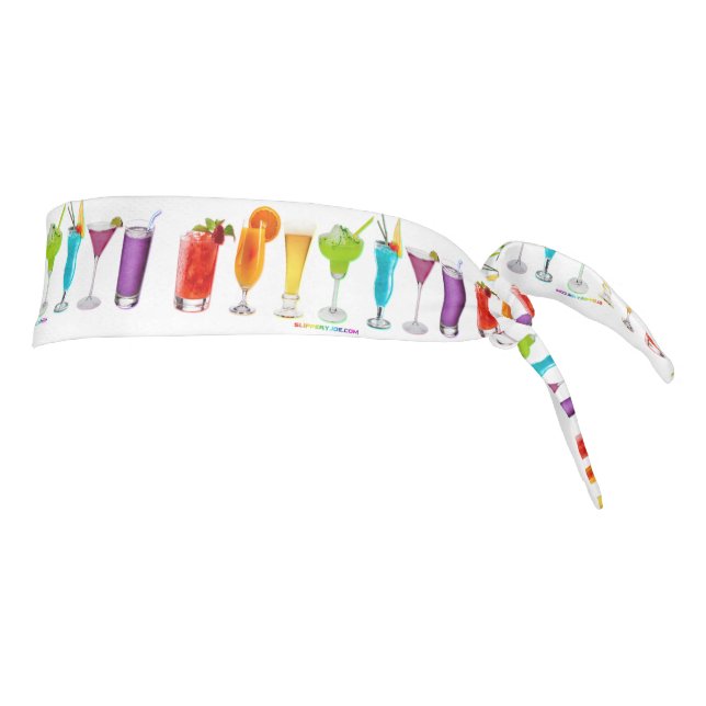 SlipperyJoe's cheers alcohol cocktails LGBTQIA gay Tie Headband (Rotate 90)