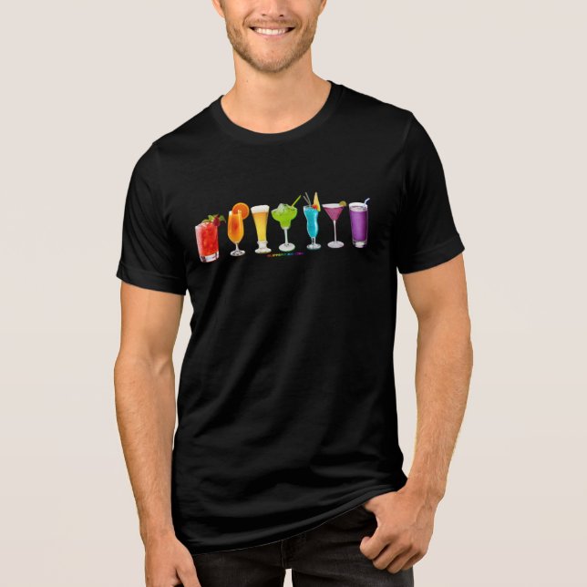SlipperyJoe's cheers alcohol cocktails LGBTQIA gay Tri-Blend Shirt (Front)