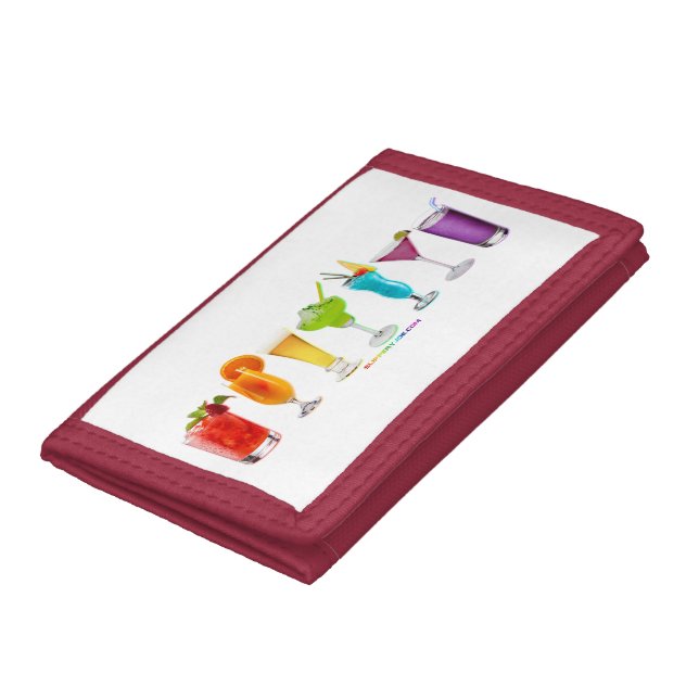 SlipperyJoe's cheers alcohol cocktails LGBTQIA gay Trifold Wallet (Bottom)