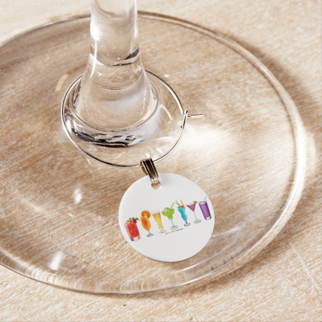SlipperyJoe's cheers alcohol cocktails LGBTQIA gay Wine Charm (In Situ)