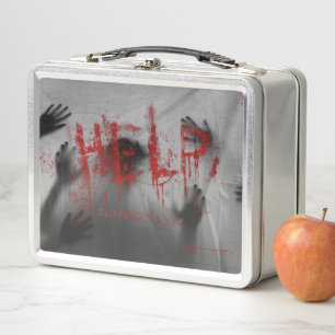 SlipperyJoe's chilling horror-themed visual thick Metal Lunch Box
