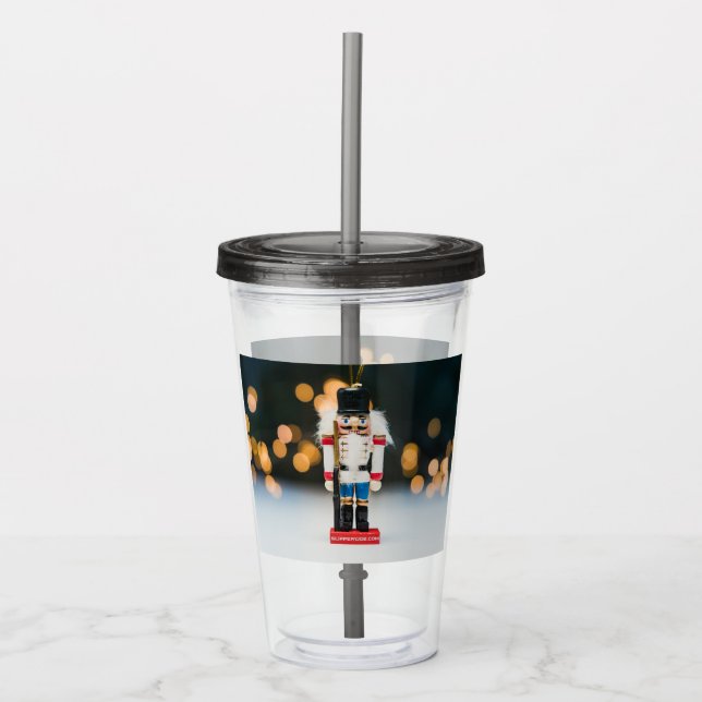 SlipperyJoe's Christmas classic nutcracker ornamen Acrylic Tumbler (Front)