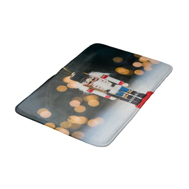 SlipperyJoe's Christmas classic nutcracker ornamen Bath Mat (Angled)