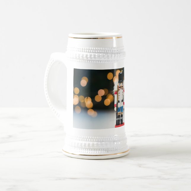 SlipperyJoe's Christmas classic nutcracker ornamen Beer Stein (Front Left)