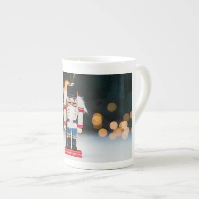 SlipperyJoe's Christmas classic nutcracker ornamen Bone China Mug (Front Right)