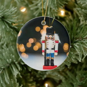 SlipperyJoe's Christmas classic nutcracker ornamen Ceramic Ornament
