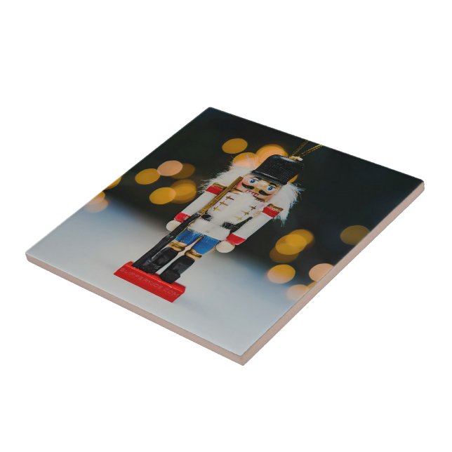 SlipperyJoe's Christmas classic nutcracker ornamen Ceramic Tile (Side)