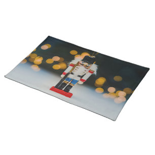SlipperyJoe's Christmas classic nutcracker ornamen Cloth Placemat