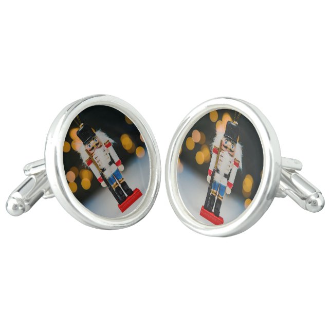 SlipperyJoe's Christmas classic nutcracker ornamen Cufflinks (Angled)