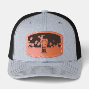 SlipperyJoe's Christmas classic nutcracker ornamen Leather Patch Hat